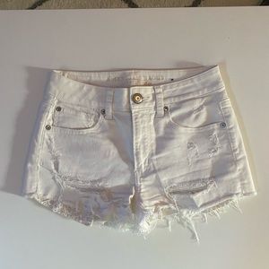 AE White Hi-Rise Stretch Shortie